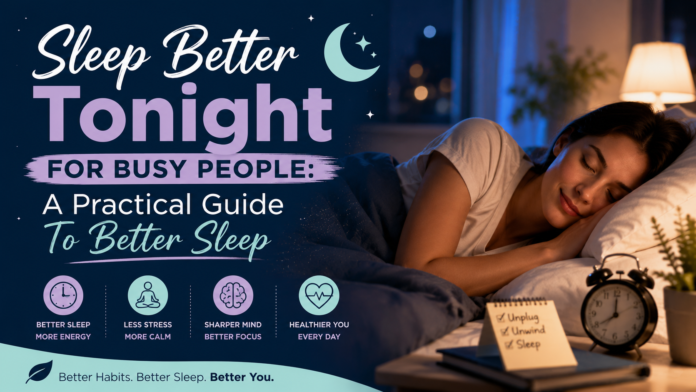 Sleep Better Tonight for Busy People A Practical Guide To Better Sleep